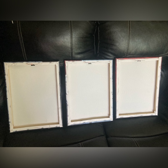 Santin Canvas Wall Art: 3 Piece Panels of Abstract Tree & Cloud Scene - Picture 9 of 13